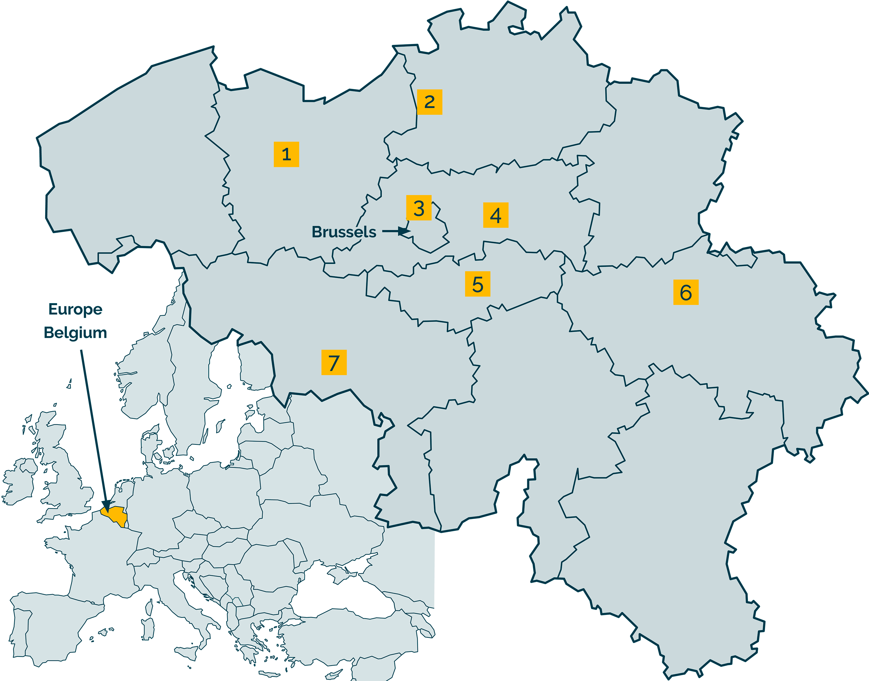 Kaart van Belgiē